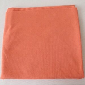 Orange rayon rib knit fabric, 1 yard